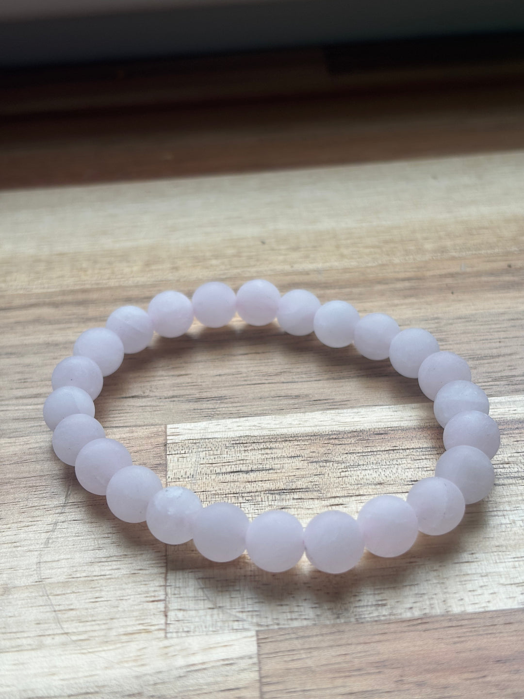 Rosenquarz-Armband matt – Selbstliebe